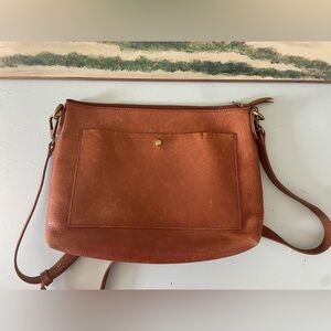 Madewell The Transport Shoulder Crossbody Bag English Saddle Brown Leather